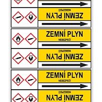 Značení potrubí, zemní plyn